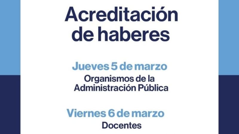 Está la fecha de cobro de la administración pública