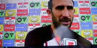 La emoción de Izquierdoz tras la consagración en la Recopa.