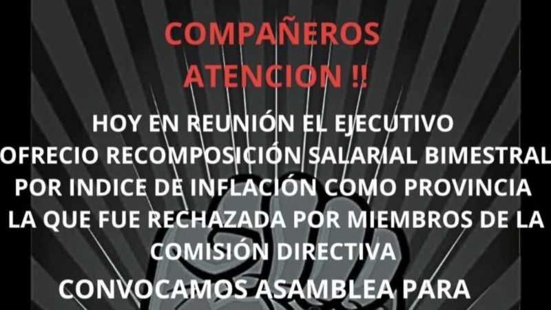 El SOEM rechazó propuesta y se declaró en estado de alerta