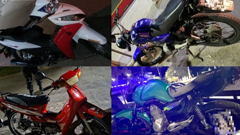 Operativos: dos arrestados y once motos secuestradas