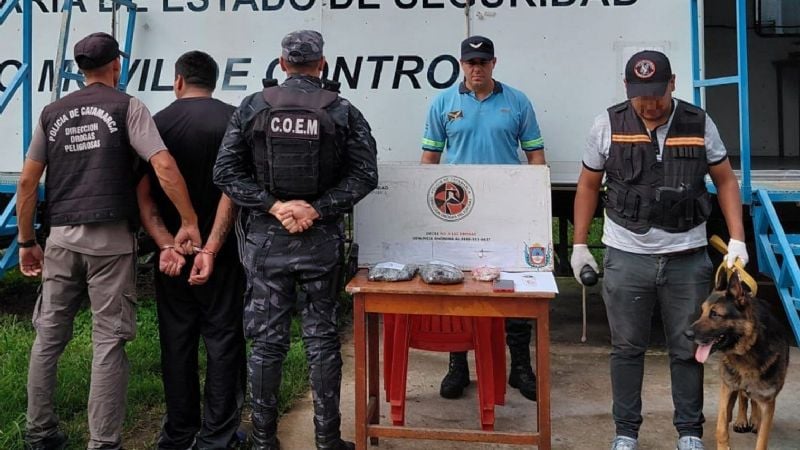 Detienen a un jujeño con más de un kilo de droga oculta en un micro