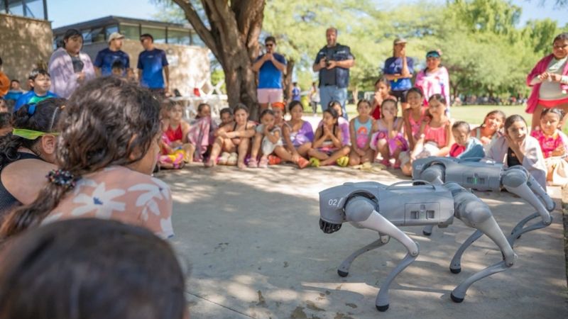 Propuesta educativa con perritos robot en las colonias municipales
