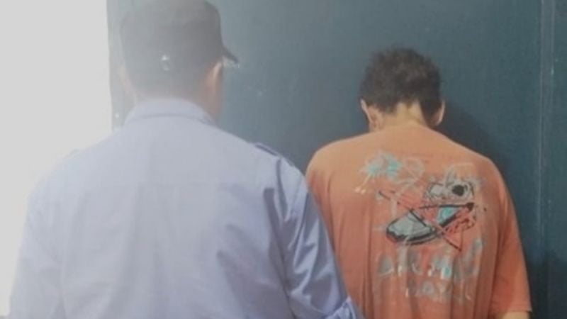 Quiso escapar de la policía pero fue aprehendido