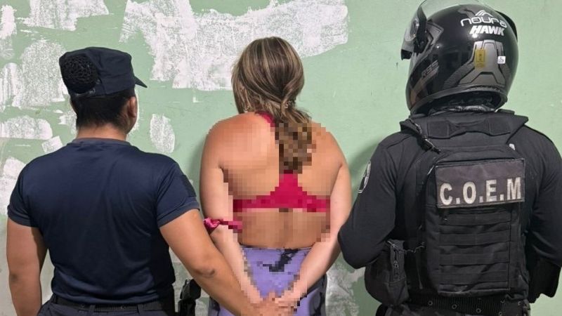 Atacó a su ex, provocó destrozos y terminó detenida