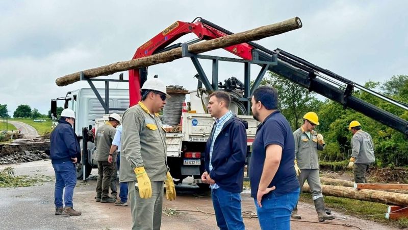 Barot recorrió la zona afectada por el temporal