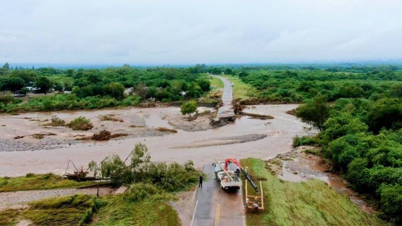 Barot recorrió la zona afectada por el temporal