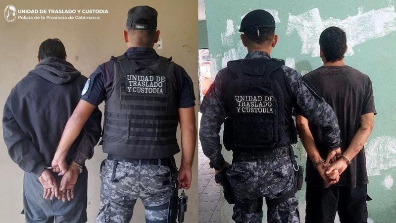 Ladrones fueron trasladados al Servicio Penitenciario