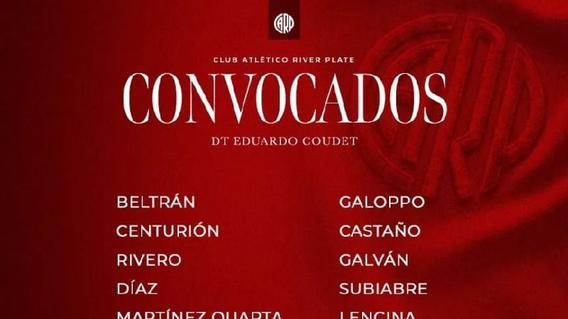 Primera lista de convocados por Coudet