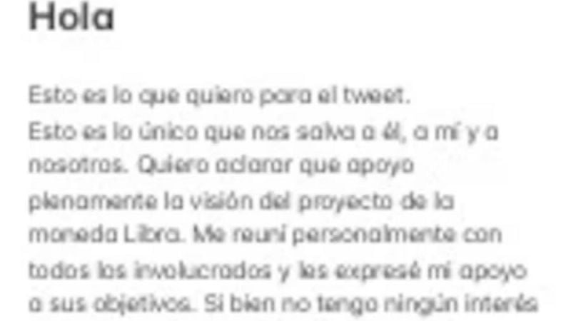 Intenso intercambio de mensajes entre los Milei y Novelli