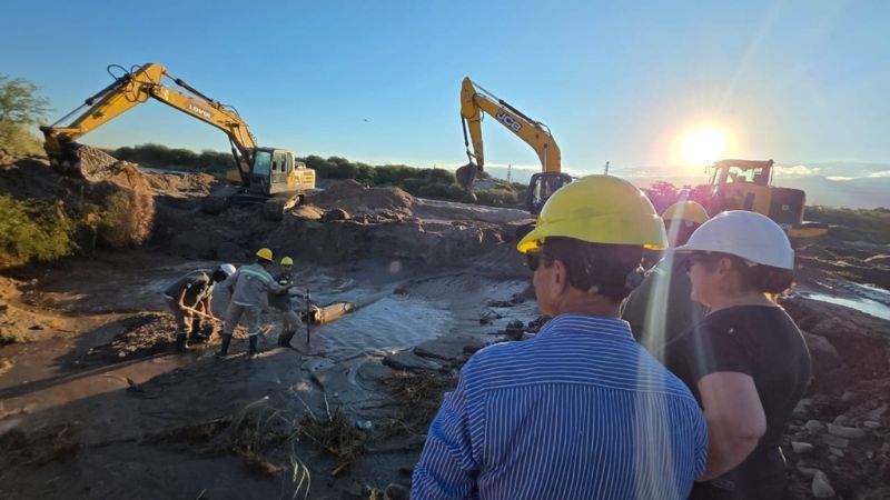 Agua potable: avanzan las reparaciones en el sistema Río del Valle