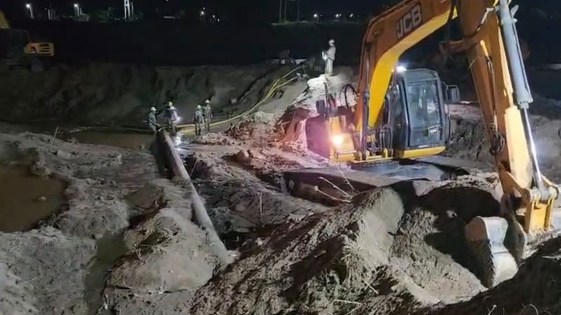 Finalizó la reparación de una de las cañerías de impulsión en el Río del Valle