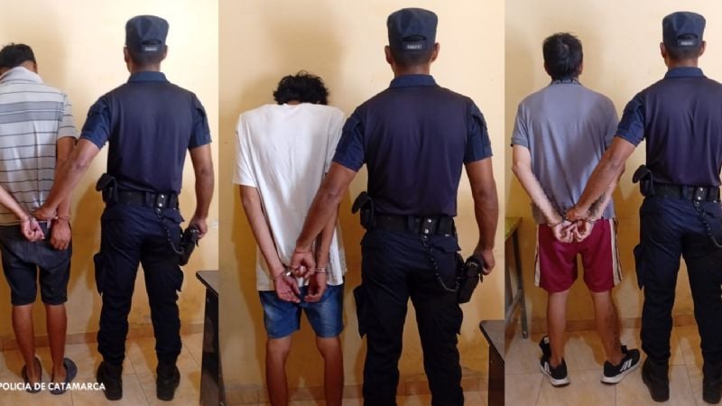 Robo en una farmacia: detienen a tres personas y secuestran más de $100 mil y un arma blanca