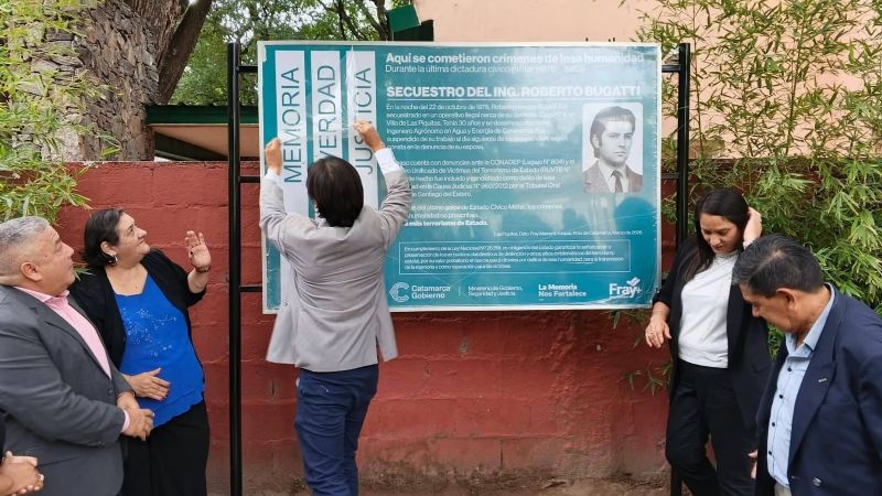 Señalizaron en Las Pirquitas el sitio donde fue secuestrado Roberto Bugatti