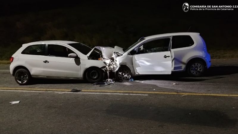 Fatal choque frontal en Ruta 1 dejó un muerto y cuatro heridos