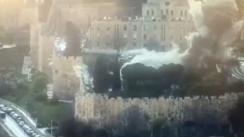 Un misil iraní cayó en Jerusalén