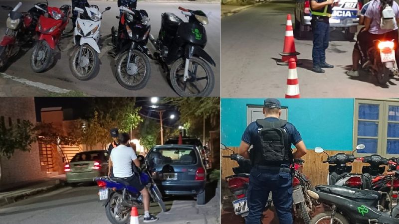 Megaoperativo policial con 35 arrestados y más de 80 motos secuestradas