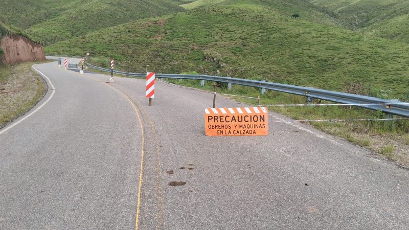 Circulación reducida en un tramo de la Ruta Provincial N°1