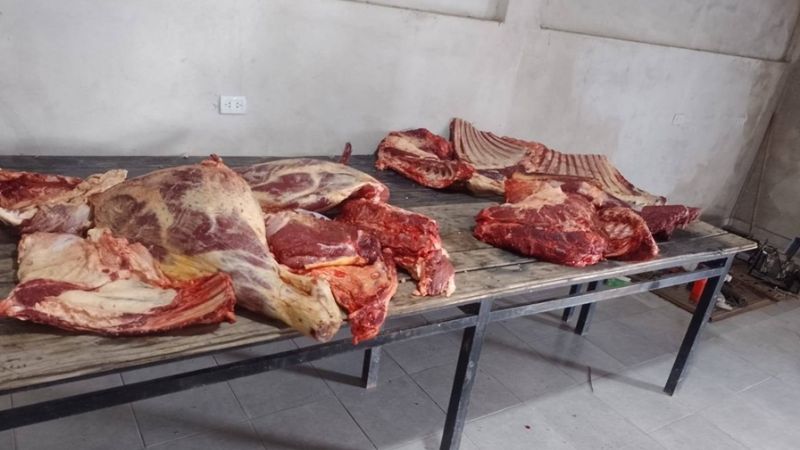 Secuestran 170 kilos de carne faenada ilegalmente