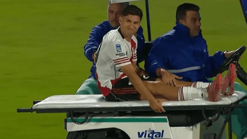 Montiel, desgarrado; fuera de la Selección y de River