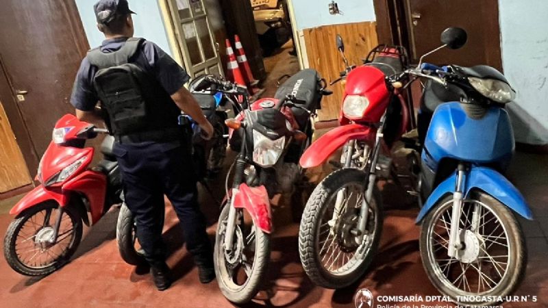 Secuestraron 16 motos y detuvieron a dos hombres