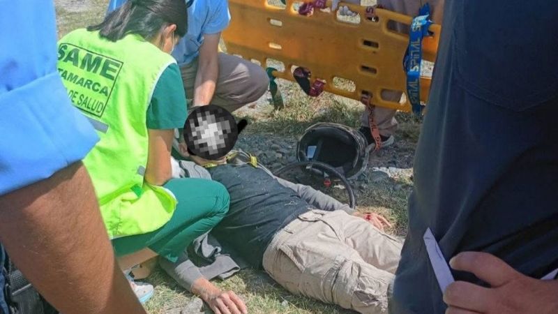 Un motociclista terminó hospitalizado tras un siniestro vial
