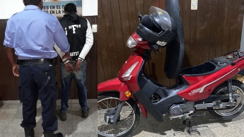 Persecución y detención: recuperan una moto robada en la zona sur