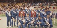 Jon Uriarte, junto sus compañeros en Seúl 1988.. 