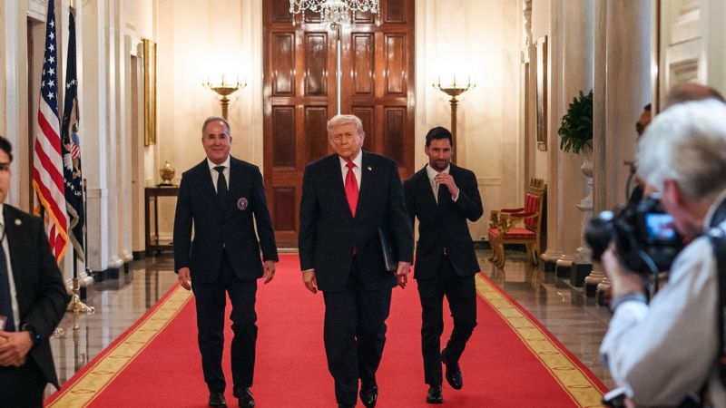 Messi en la Casa Blanca junto a Trump y el plantel del Inter Miami