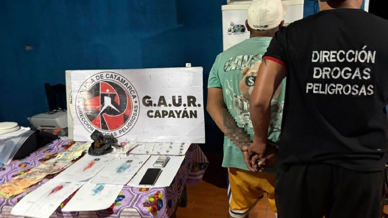 Secuestran dosis de droga listas para comercializar, más de 300.000 pesos y detienen a un joven