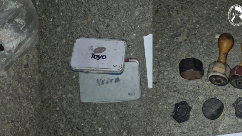 Incautan un arma de fuego, sellos de distintos organismos del Estado y aprehenden a un hombre