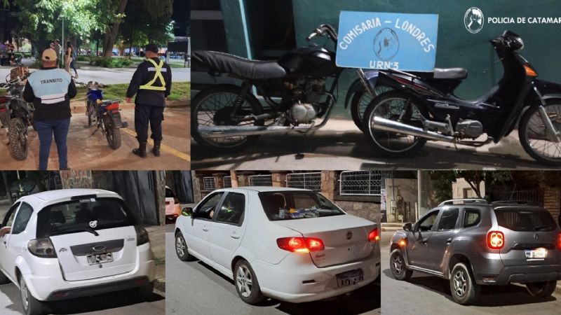 Secuestran autos y motos en intensos controles vehiculares