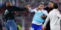 La Roca, exseguridad de River, en los incidentes contra Boca en 2023.