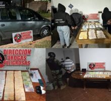 Golpe al narcomenudeo: cuatro detenidos y millonario secuestro de droga, dinero y vehículos
