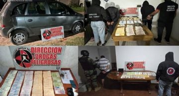 Golpe al narcomenudeo: cuatro detenidos y millonario secuestro de droga, dinero y vehículos