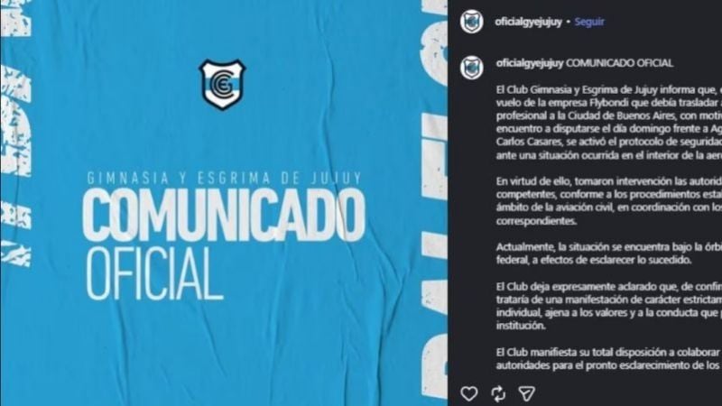 Gimnaia (J) rescindiría el contrato con Endrizzi