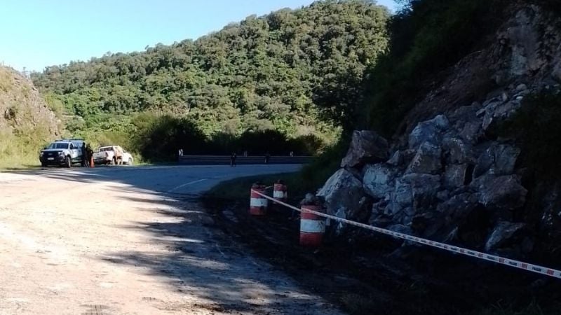 Calzada liberada en Ruta Nacional 38 tras derrumbe en la Cuesta del Totoral