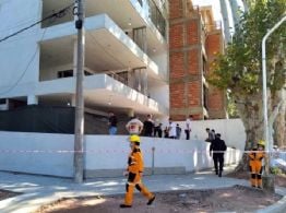 Descubrieron el cuerpo de un hombre dentro de la pared de una obra en construcción