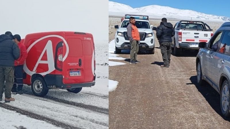 En pleno temporal, rescataron a tres personas en Antofagasta de la Sierra