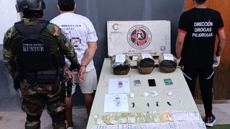 Secuestraron más de 6 kilos de marihuana y 4 millones de pesos