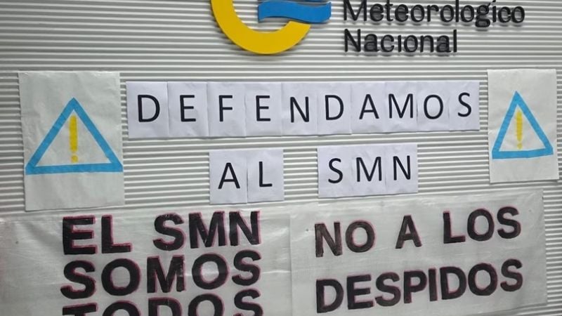 Despedirán a 140 empleados contratados en el Servicio Meteorológico Nacional