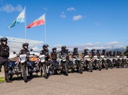 Fuerte dispositivo de seguridad por la “Caravana Motera en honor a la Virgen Morena”