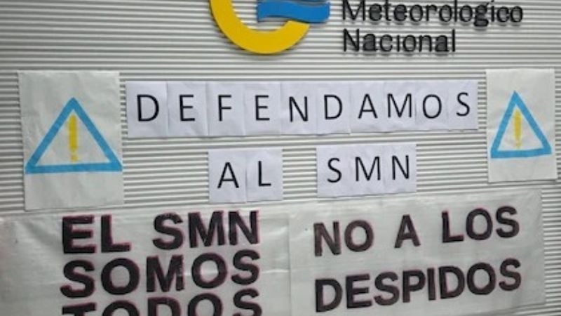 El Servicio Meteorológico Nacional hará un apagón en protesta por los despidos