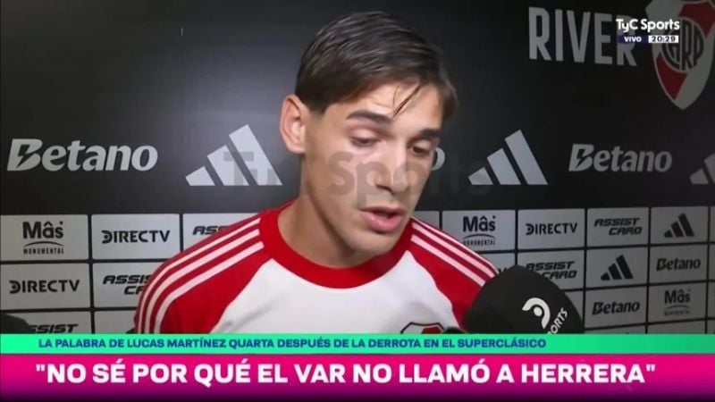 Martínez Quarta: "Va a chocarme"