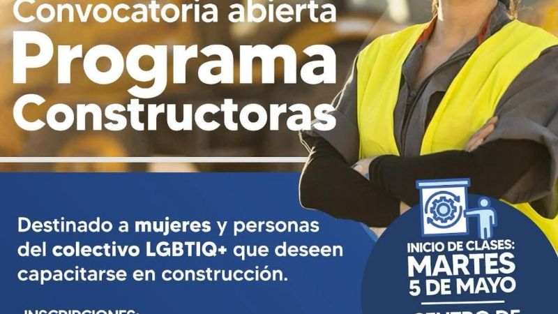 Abren inscripciones para el programa Constructoras