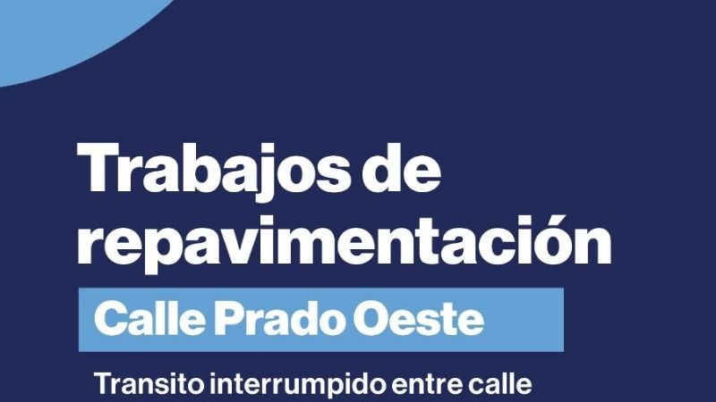 Corte total en calle Prado Oeste por trabajos de repavimentación