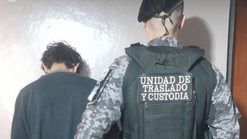 Delincuente fue trasladado al Servicio Penitenciario