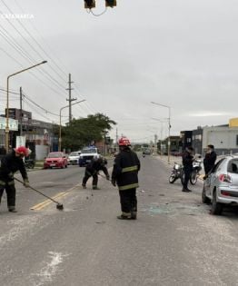 Una mujer alcoholizada causó un espectacular choque en cadena
