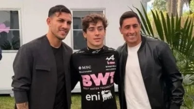 Paredes y Merentiel fueron a saludar a Colapinto