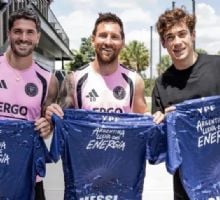 Colapinto se dio el gusto de conocer a Messi