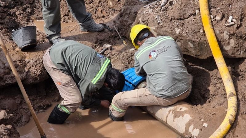 Finalizó la reparación de un caño y se normaliza el servicio